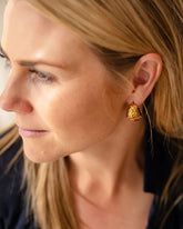 18k gold-plated stainless steel, Tarnish-free, Waterproof, Suitable for sensitive skin, gold earrings, retro earrings, vintage charm, classic earrings, beautiful earrings, timeless earrings, stud earrings, rope design earrings